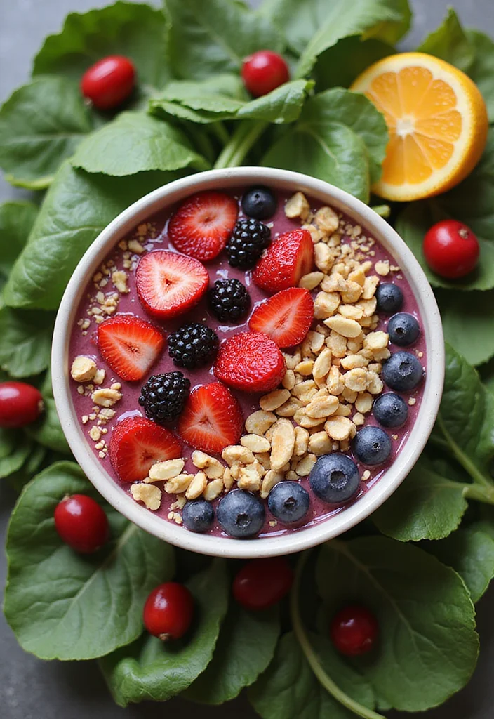 10 Healthy Cranberry Recipes Bright and Nourishing - 2. Cranberry Green Smoothie Bowl