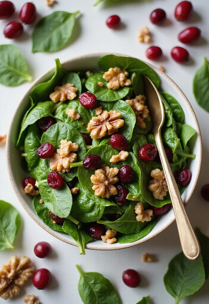 10 Healthy Cranberry Recipes Bright and Nourishing - 4. Cranberry Spinach Salad