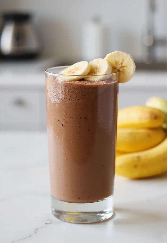 10 Healthy Five Ingredient Recipes Easy and Quick - 10. Chocolate Banana Smoothie