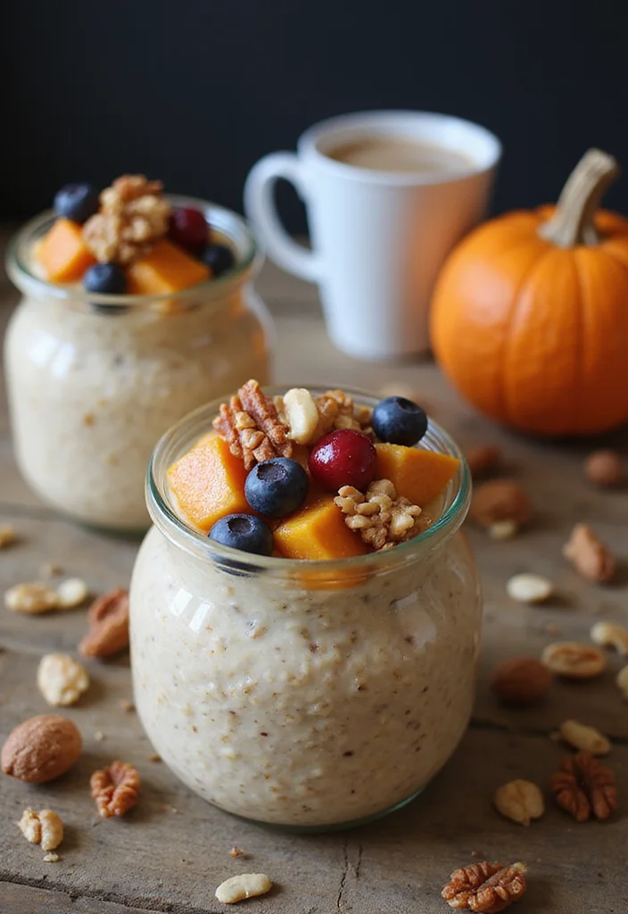 10 Healthy Squash Recipes with Seasonal Flavor - 8. Pumpkin Spice Overnight Oats