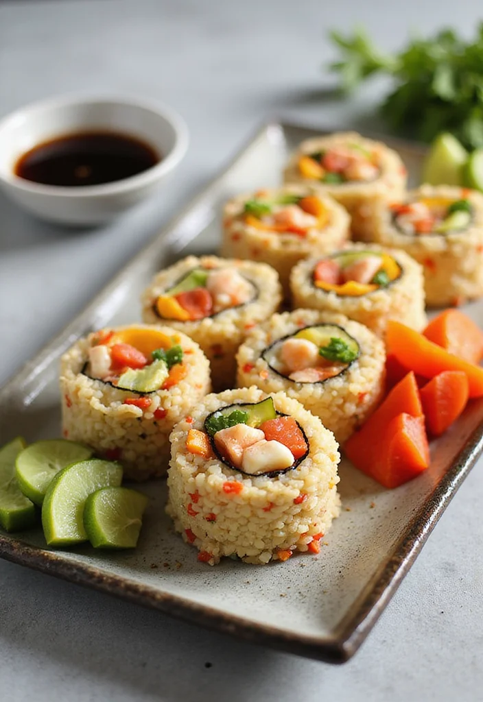 10 Japanese Keto Recipes Clean and Low Carb 12 10 Japanese Keto Recipes Clean and Low Carb - 2. Cauliflower Rice Sushi Rolls