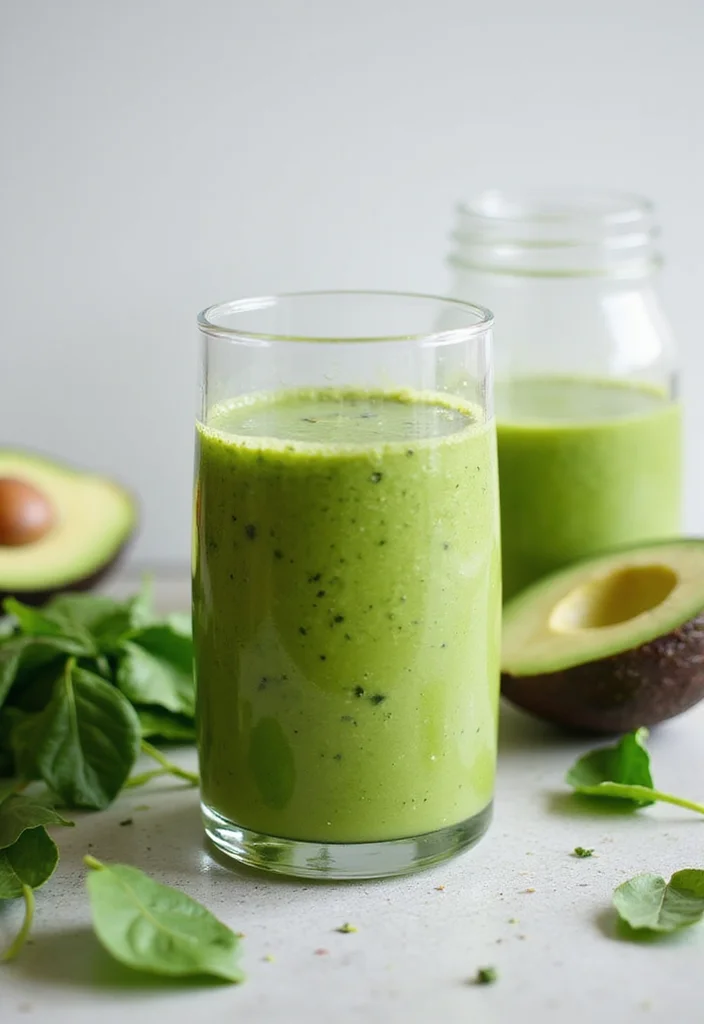 10 Keto Breakfast Smoothie Recipes Energizing and Low Carb - 3. Spinach Avocado Protein Smoothie