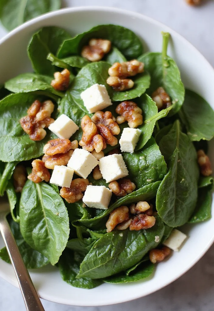 10 Keto Feta Recipes for Bold Simple Flavors 23 10 Keto Feta Recipes for Bold Simple Flavors - 3. Spinach Feta Salad with Walnuts