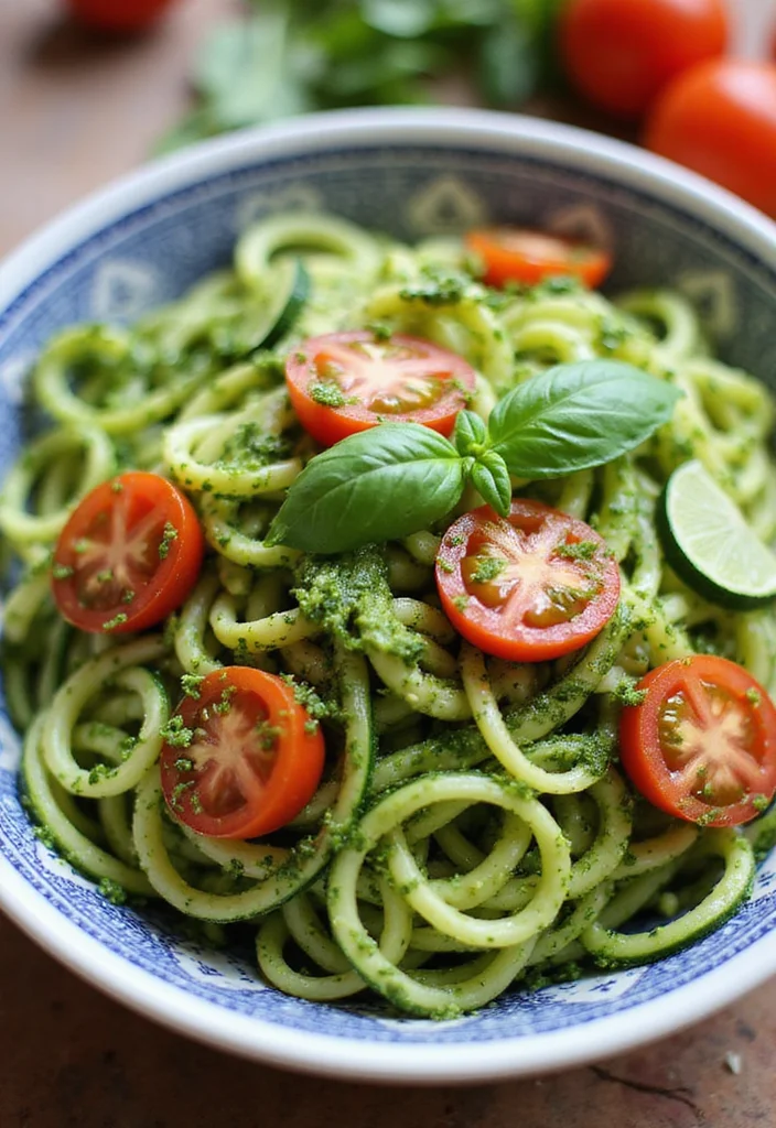 10 Keto Green Recipes for Clean Eating - 4. Zucchini Noodles with Pesto