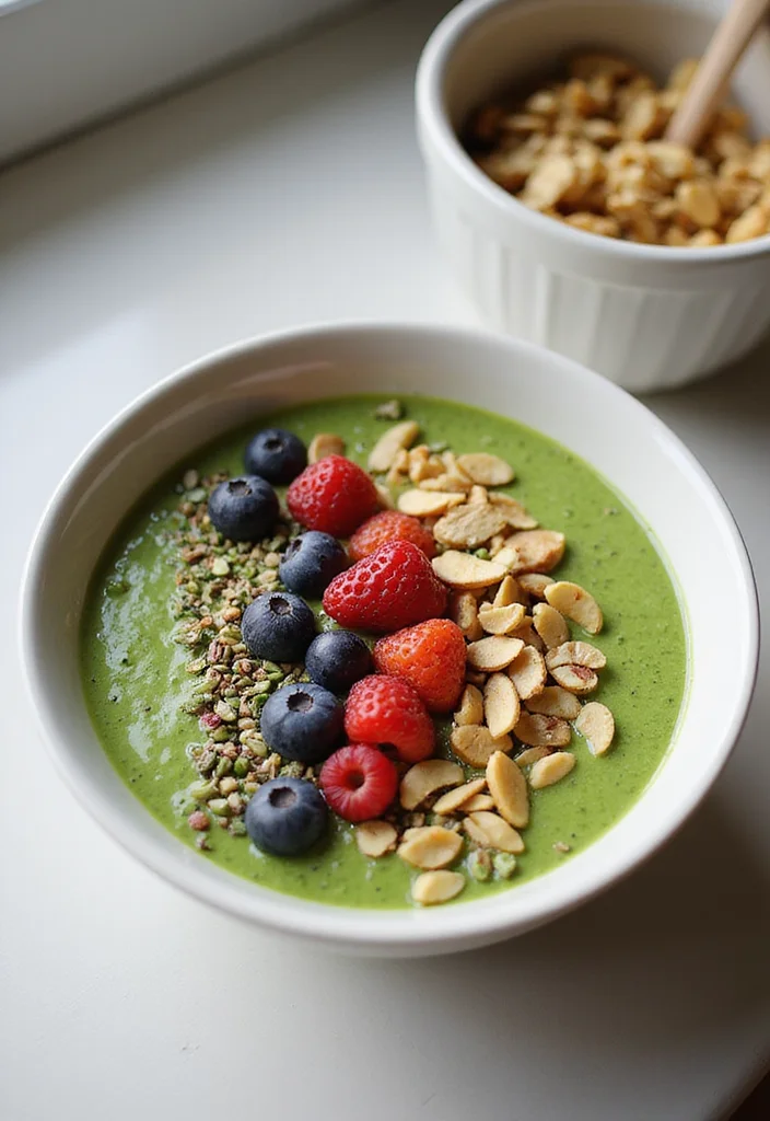 10 Keto Green Recipes for Clean Eating - 8. Green Smoothie Bowl