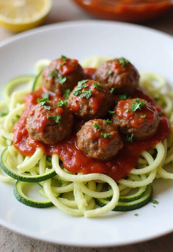 10 Keto Ground Venison Recipes for Lean Low Carb Meals - 5. Venison Meatballs with Zucchini Noodles
