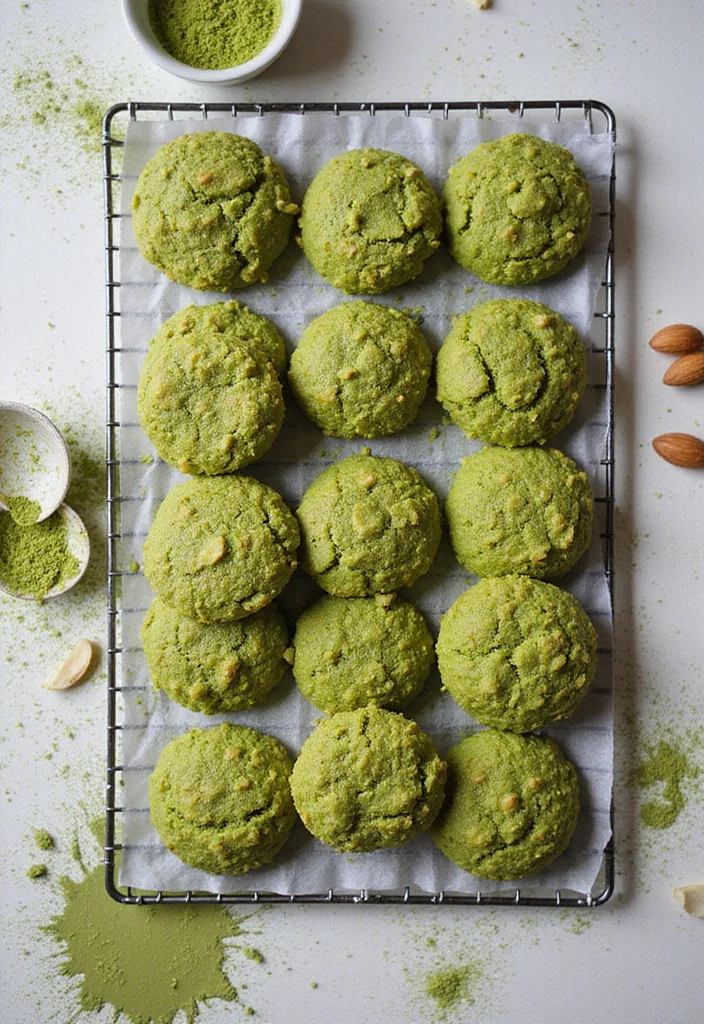 10 Matcha Dessert Recipes for Fresh Green Flavor - 3. Matcha Almond Cookies