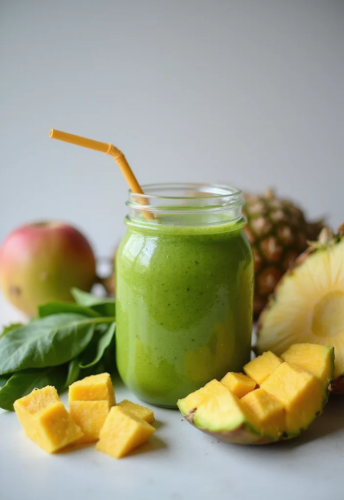 10 Vegan Fruit Smoothie Recipes for Fresh Energy - 1. Tropical Green Smoothie