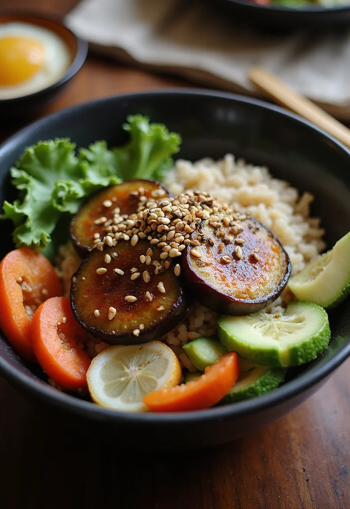 10 Vegan Japanese Recipes Simple and Comforting - 5. Japanese Eggplant Donburi
