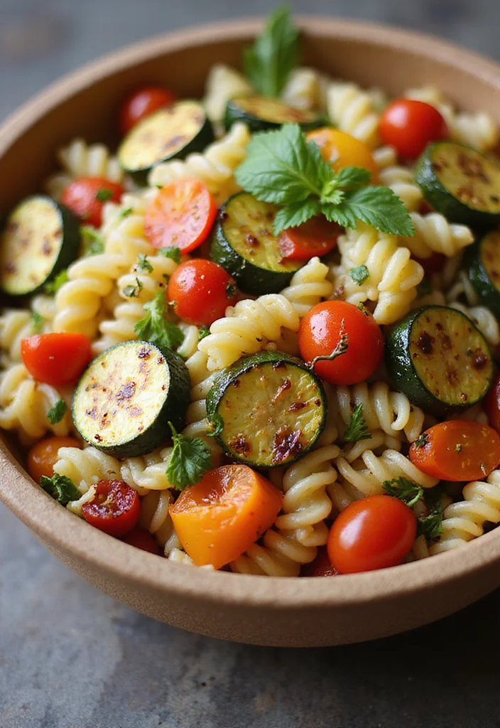 10 Vegan Pasta Salad Recipes Fresh and Easy - 6. Roasted Vegetable Pasta Salad
