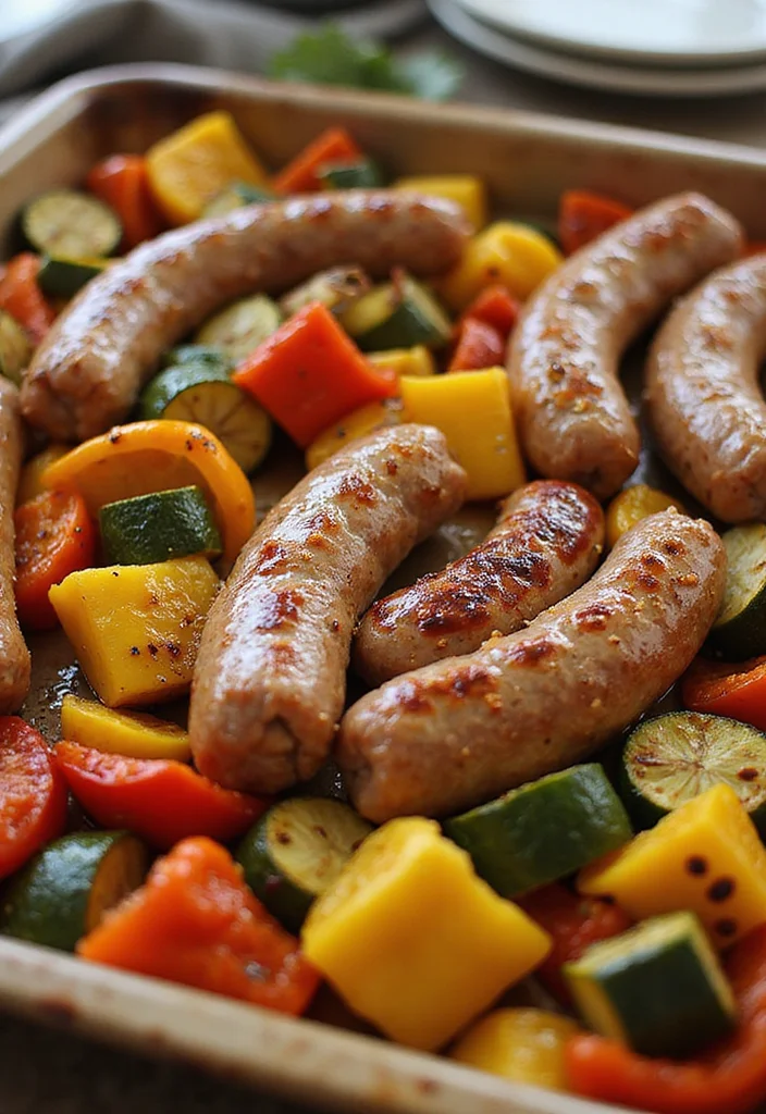 10 Whole30 Keto Recipes for Clean Low Carb Meals - 5. Sheet Pan Sausage and Veggies