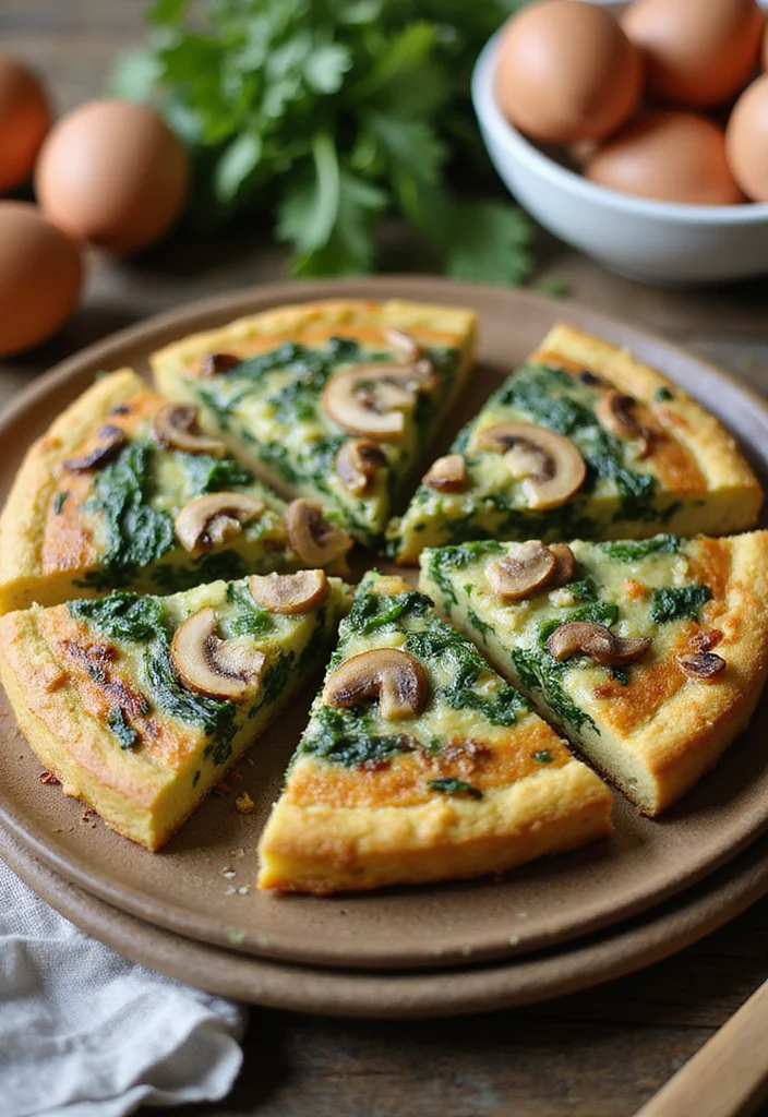 10 Whole30 Keto Recipes for Clean Low Carb Meals - 6. Spinach and Mushroom Frittata