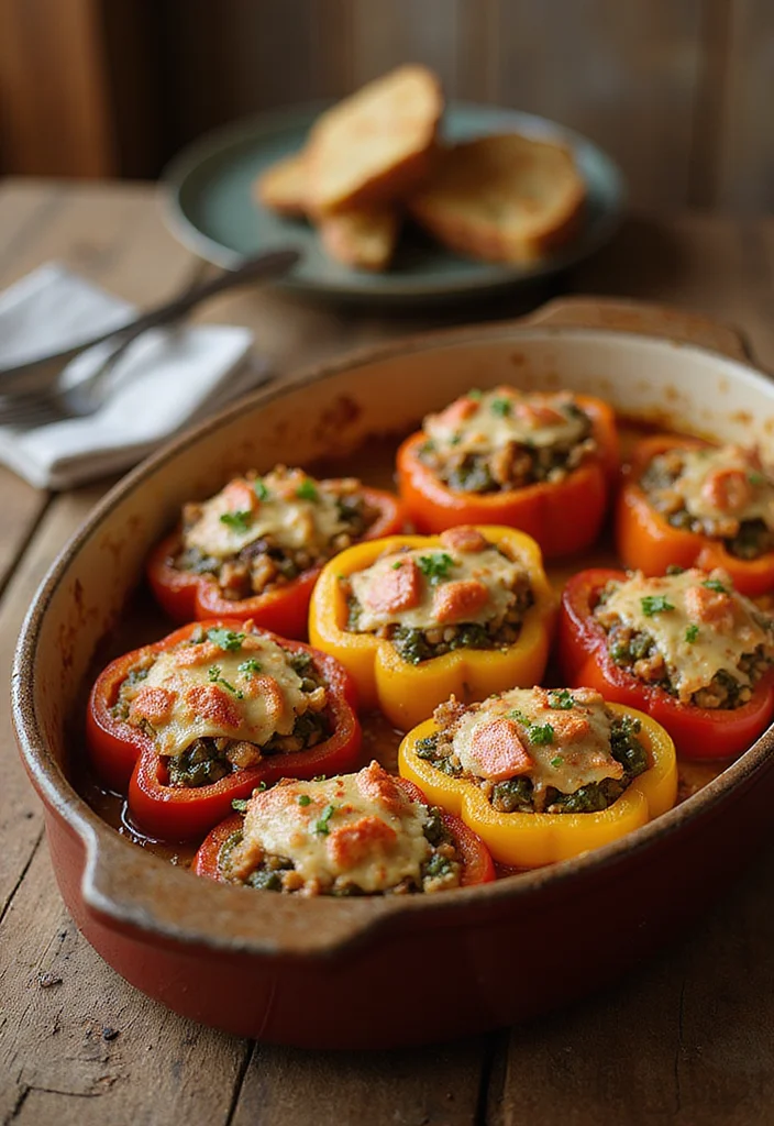 12 Dump and Bake Dinner Recipes Minimal Effort - 12. Stuffed Pepper Bake