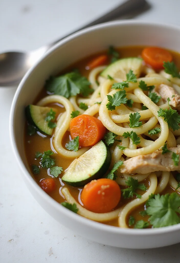 12 Healthy Keto Soup Recipes for Warm Comfort - 2. Zucchini Noodle Chicken Soup