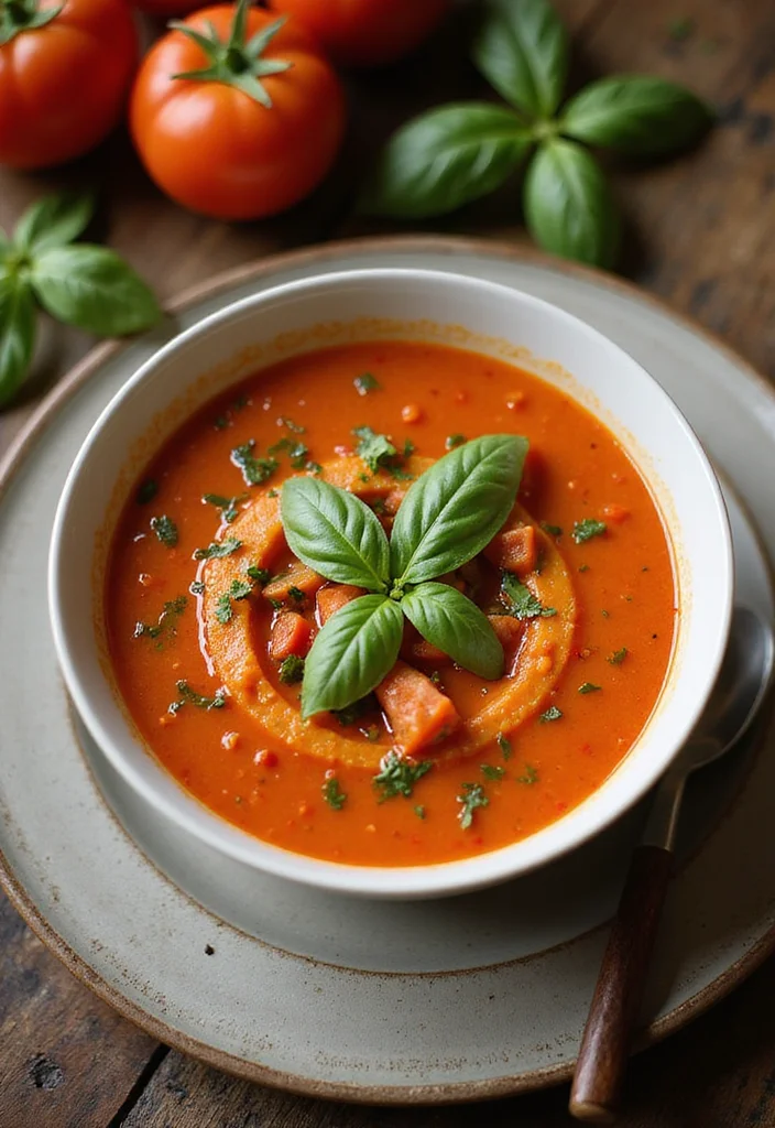 12 Healthy Keto Soup Recipes for Warm Comfort - 3. Spicy Tomato Basil Soup