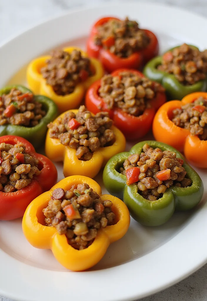 12 Healthy Lentil Recipes for Easy Protein - 8. Lentil Stuffed Peppers
