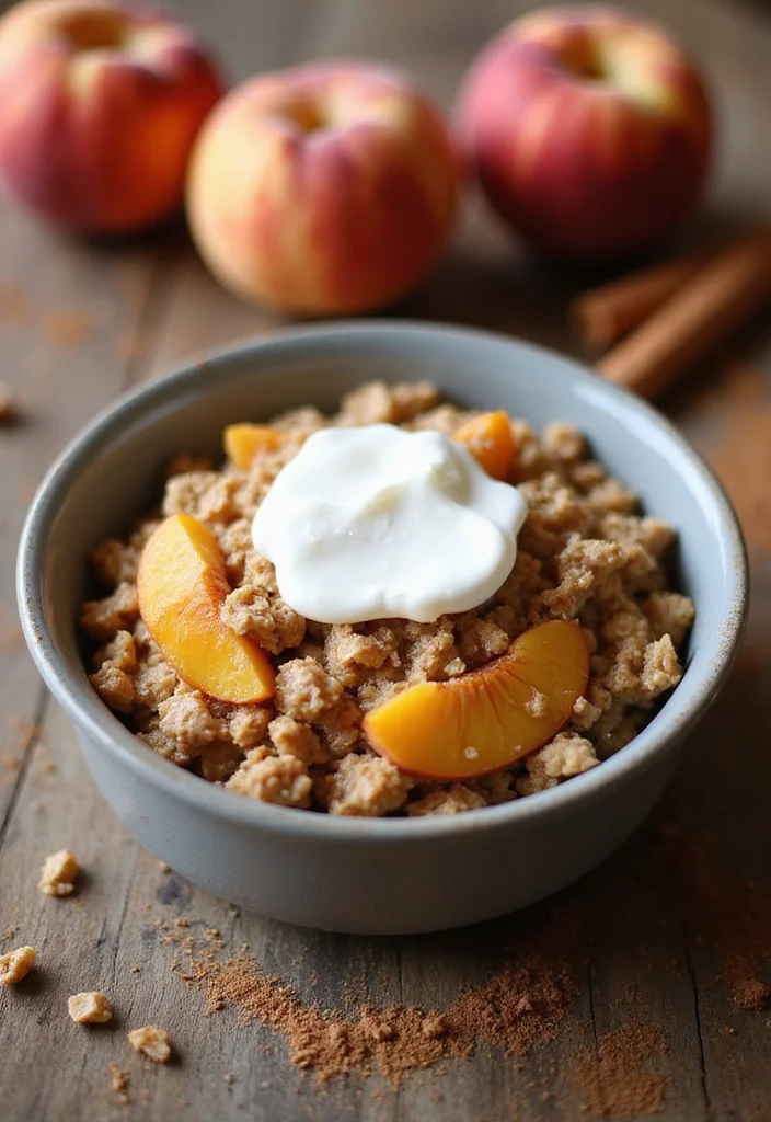 12 Healthy Peach Recipes Fresh and Simple - 1. Peach Oatmeal Crisp