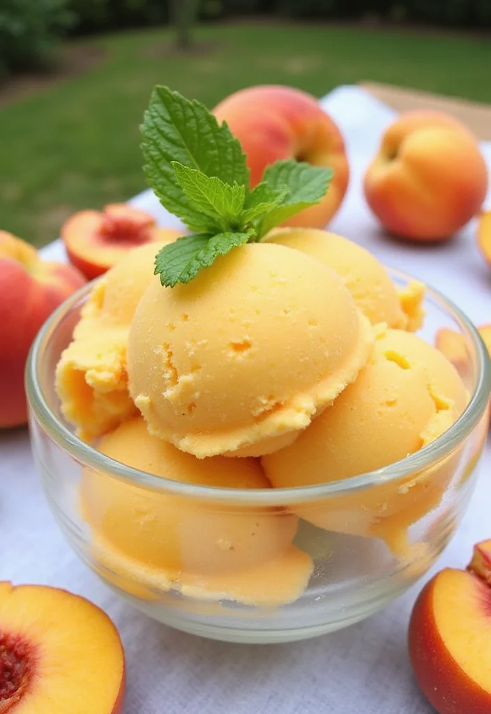12 Healthy Peach Recipes Fresh and Simple - 10. Healthy Peach Sorbet