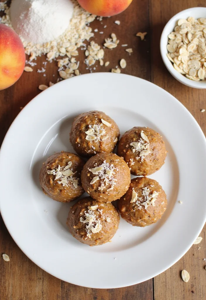 12 Healthy Peach Recipes Fresh and Simple - 12. Peach Coconut Energy Balls