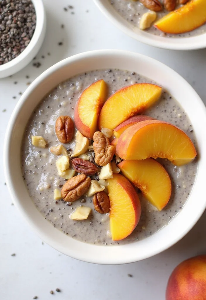 12 Healthy Peach Recipes Fresh and Simple - 4. Peach Chia Seed Pudding