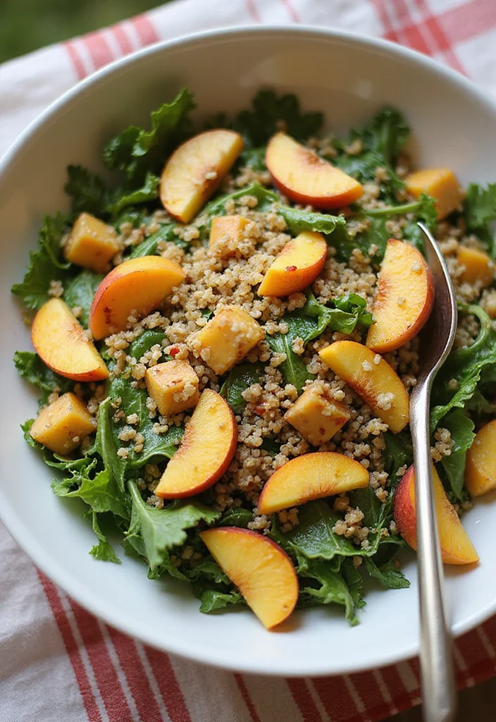 12 Healthy Peach Recipes Fresh and Simple - 5. Peach Quinoa Salad