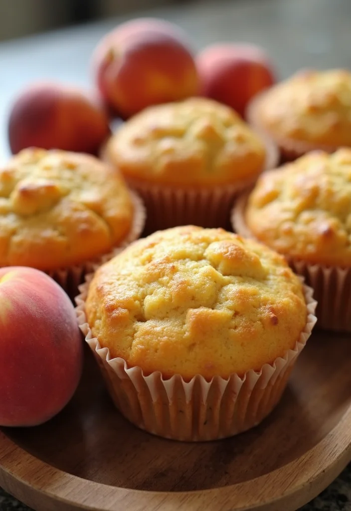 12 Healthy Peach Recipes Fresh and Simple - 9. Peach Muffins