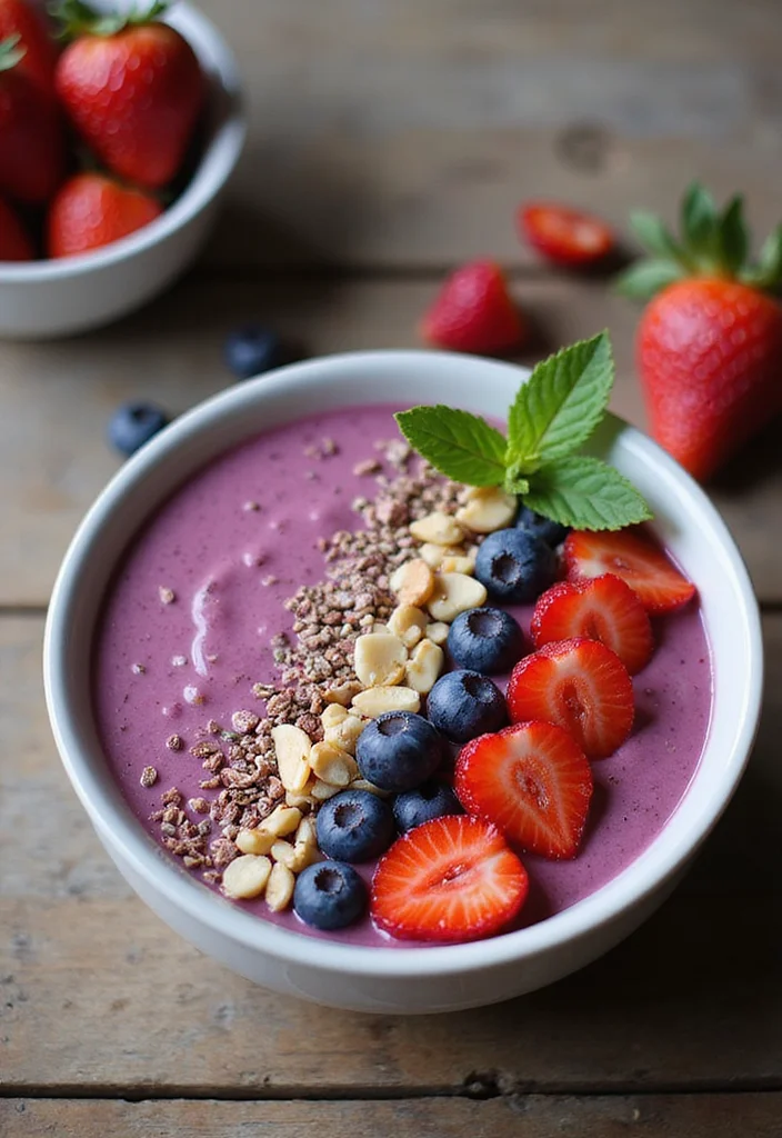 12 Healthy Sweet Snack Recipes for Daily Cravings - 7. Mixed Berry Smoothie Bowl