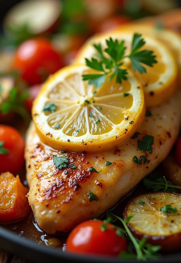 12 Macro Friendly Dinner Recipes Balanced and Easy - 1. Zesty Lemon Garlic Chicken