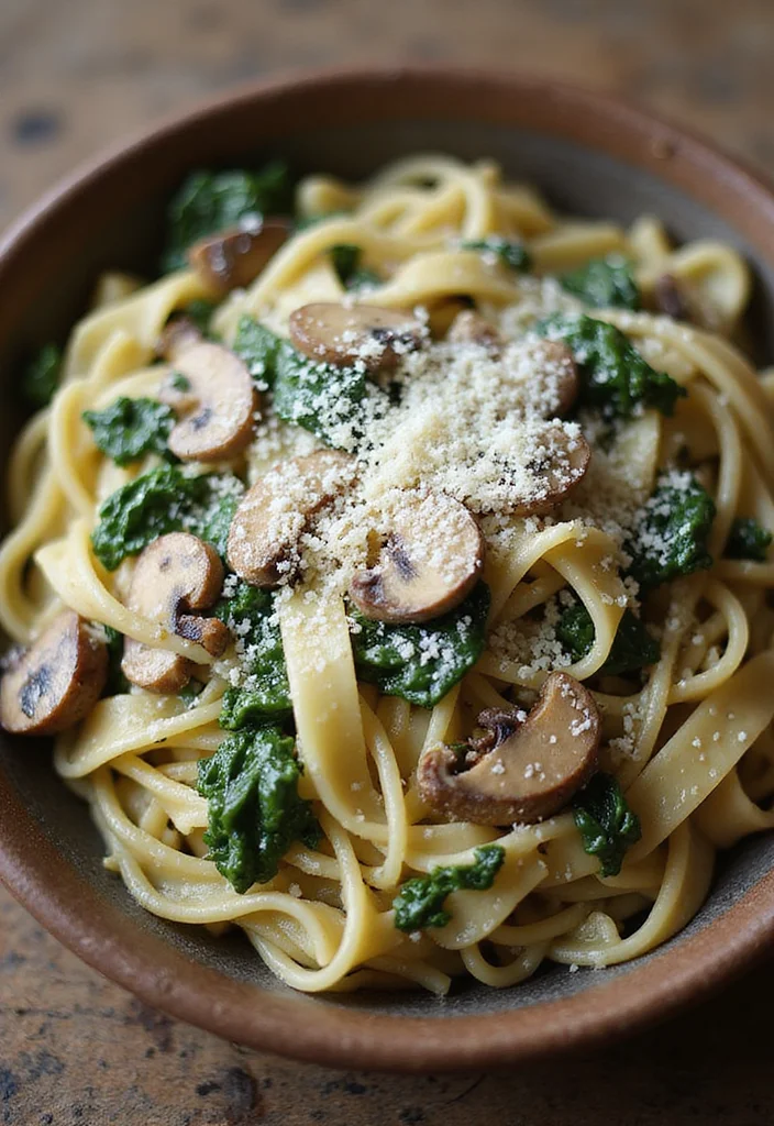 12 Macro Friendly Dinner Recipes Balanced and Easy - 9. Creamy Spinach and Mushroom Pasta