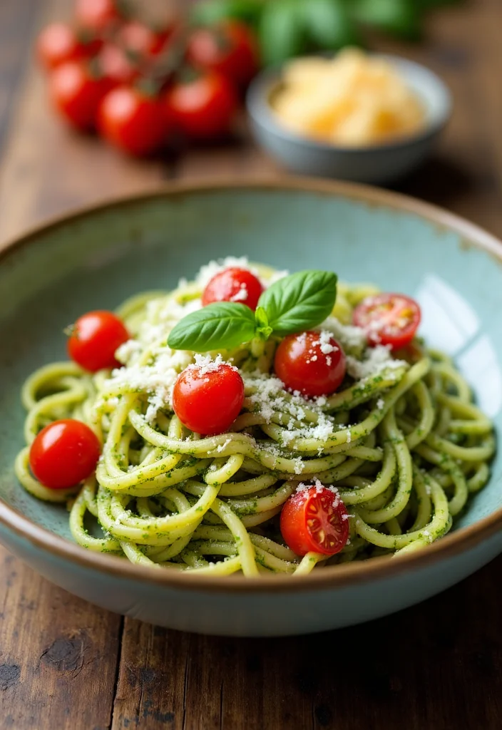 12 Simple Family Dinner Recipes for Busy Nights 34 12 Simple Family Dinner Recipes for Busy Nights - 4. Pesto Pasta with Cherry Tomatoes