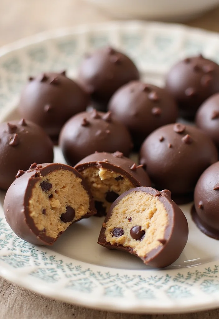 12 Sweetened Condensed Milk Dessert Recipes Easy and Rich - 7. Chocolate Chip Cookie Dough Truffles