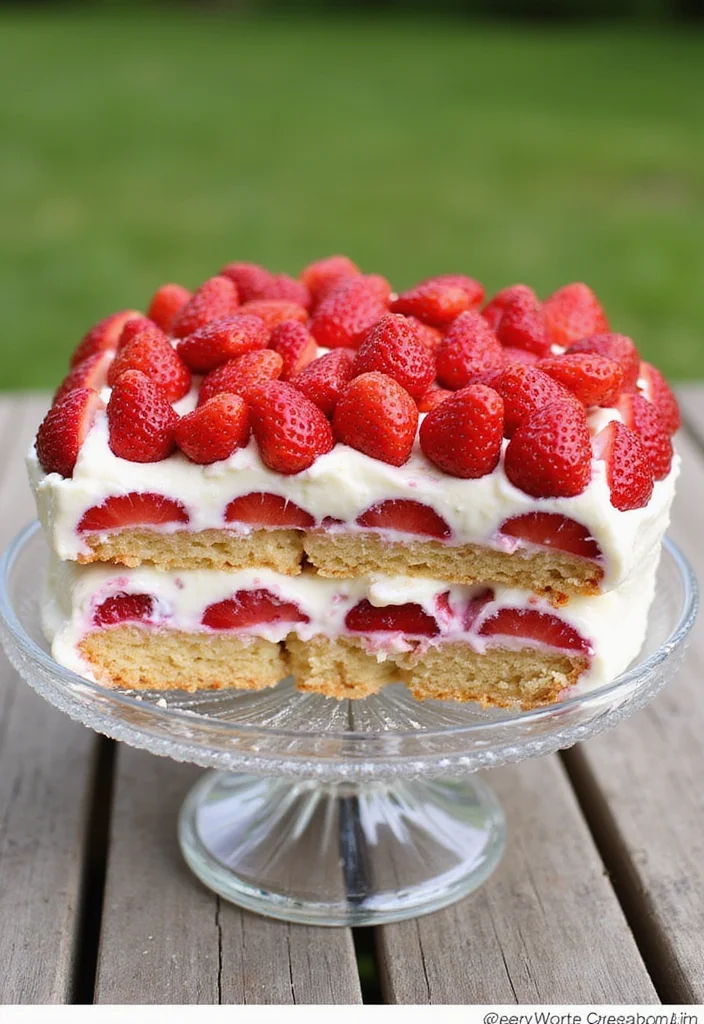 12 Sweetened Condensed Milk Dessert Recipes Easy and Rich - 8. Strawberry Icebox Cake