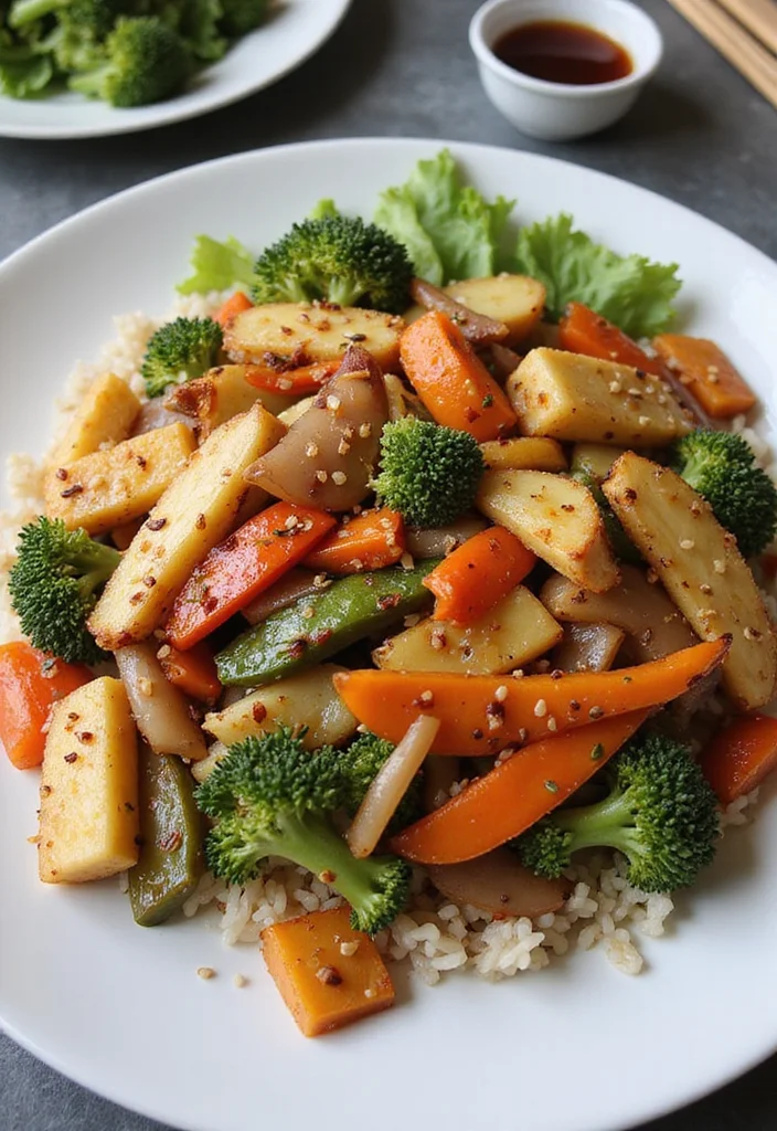 12 Vegan Buddha Bowl Recipes Balanced and Bright - 10. Teriyaki Vegetable Bowl