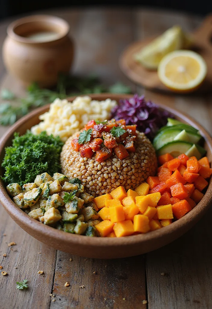 12 Vegan Buddha Bowl Recipes Balanced and Bright - 12. Harvest Grain Bowl