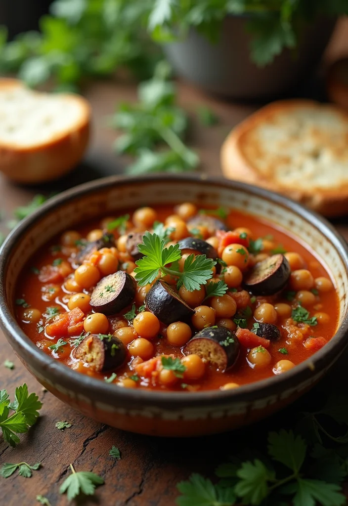 12 Vegan Eggplant Recipes for Flavorful Meals 45 12 Vegan Eggplant Recipes for Flavorful Meals - 5. Eggplant and Chickpea Stew